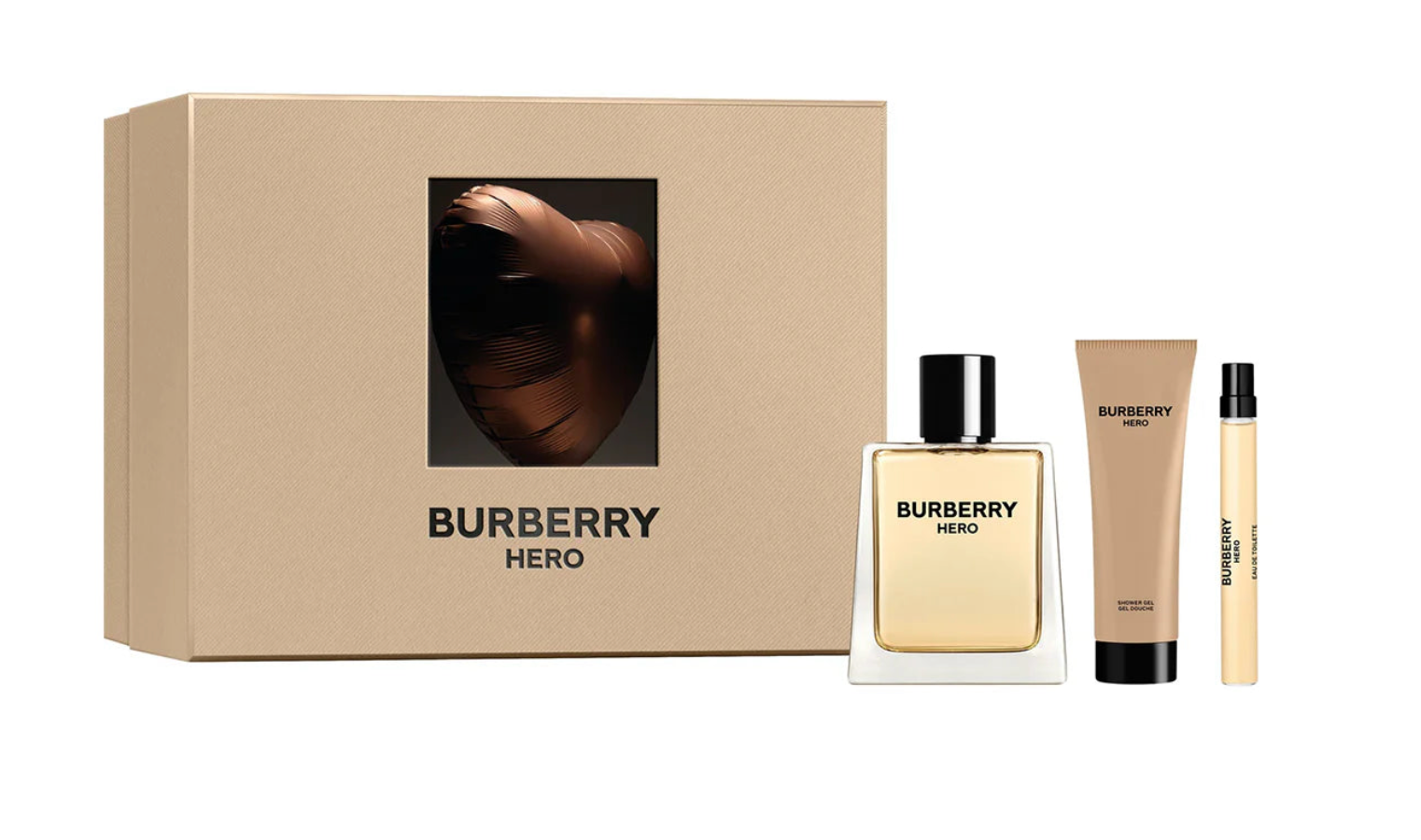 Burberry Hero 3-Piece Set 3.4oz Men EDT