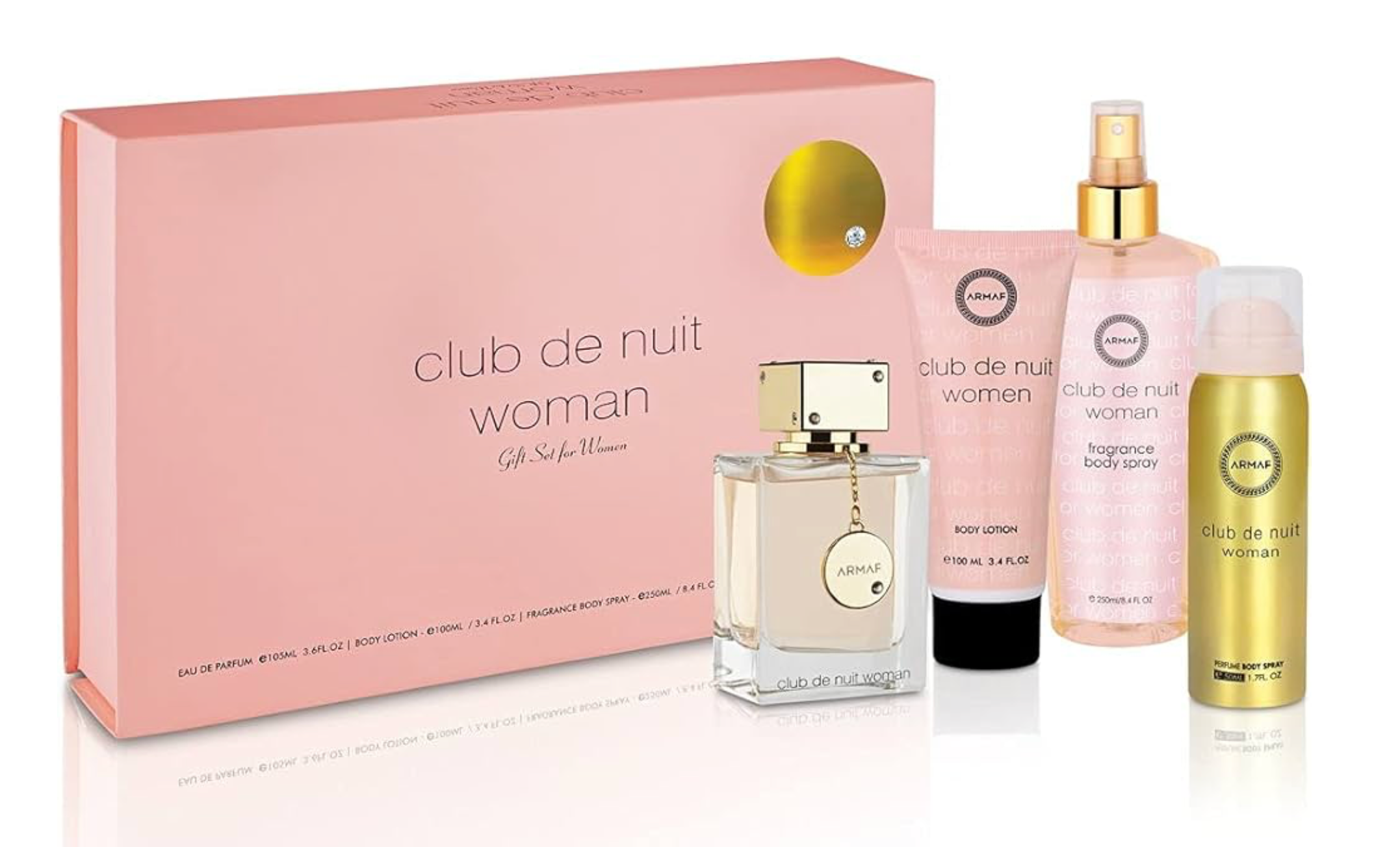 Armaf Club De Nuit 4-Piece Set 3.6oz Women EDP