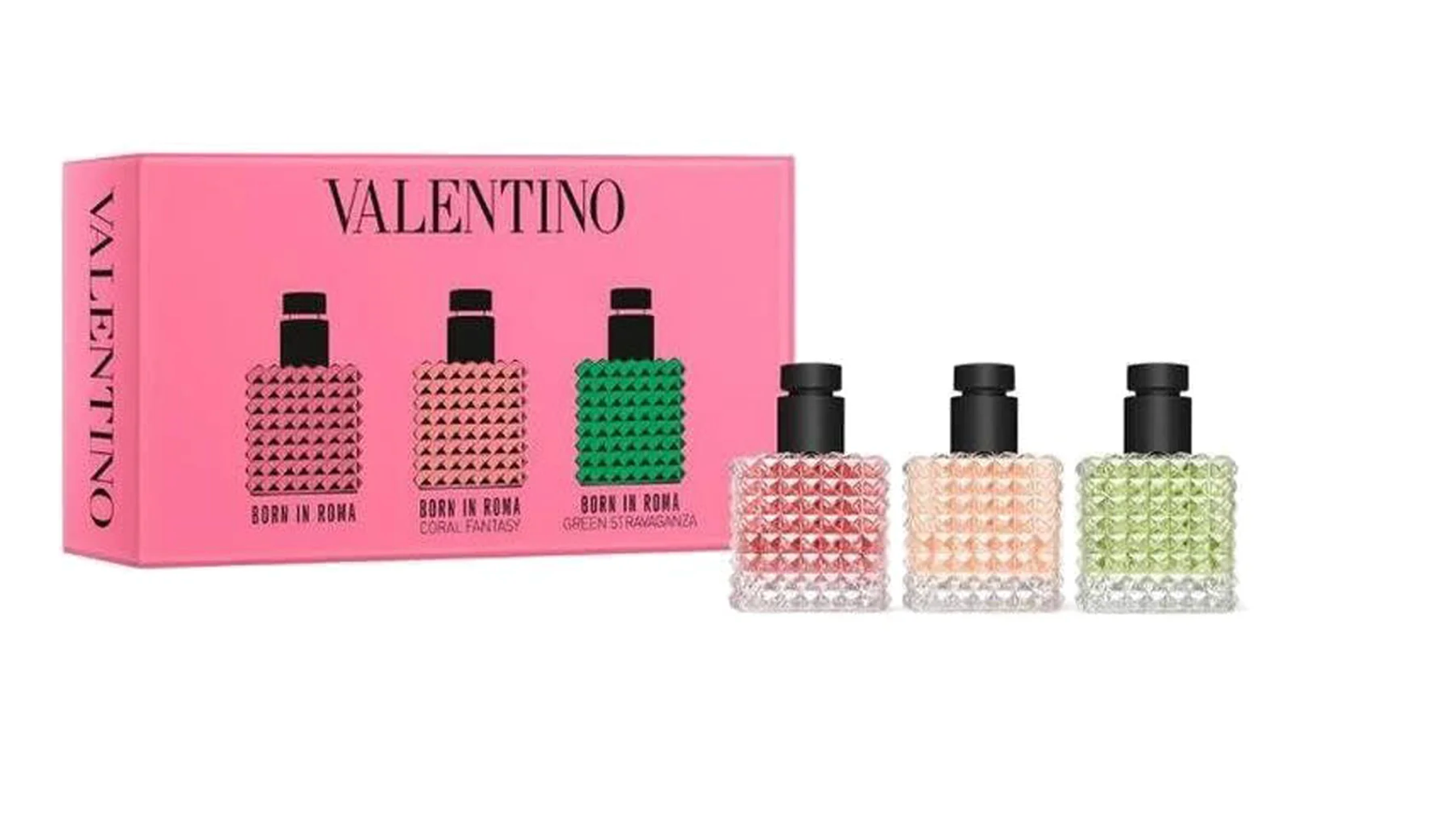 Valentino Born in Roma Mini 3-Piece Set 0.2oz Unisex EDP