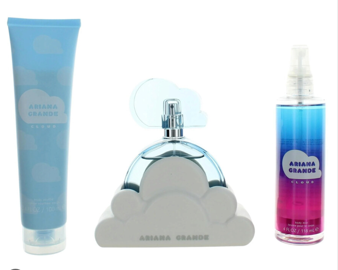 ARIANA GRANDE CLOUD 3.4 oz EDP L + 4.0oz BODY MIST + 3.4oz BODY CREAM