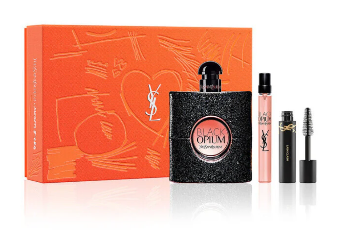 Yves Saint Laurent Black Opium 3-Piece (3.0oz EDP + Mini + Mascara) Women EDP Spray