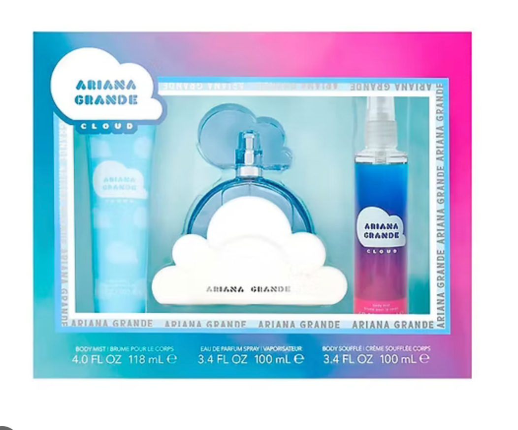 ARIANA GRANDE CLOUD 3.4 oz EDP L + 4.0oz BODY MIST + 3.4oz BODY CREAM