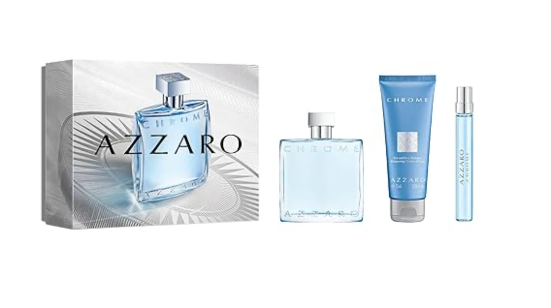 AZZARO CHROME 3.4oz EDT M + 2.5 oz SHAMPOO + 10ML MINI